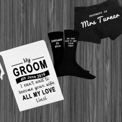 White Groom Personalised Gift Set